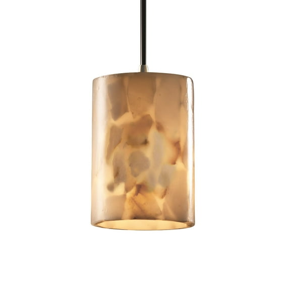 Justice Design Group ALR-8815-10-CROM 1 Light Mini Pendant from the Alabaster Rocks! Collection, Chrome
