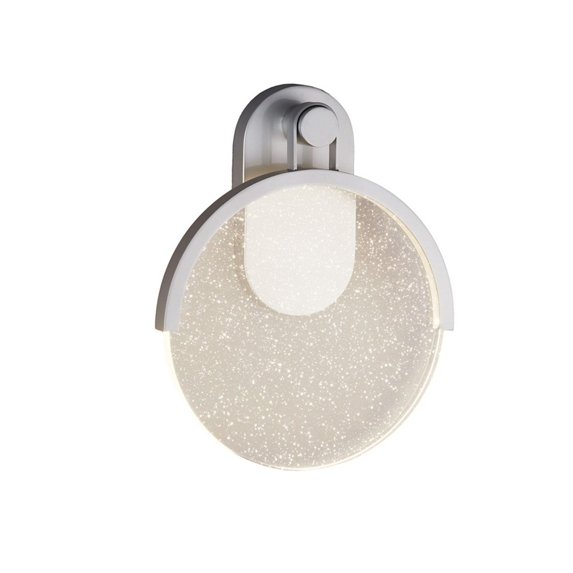 Justice Design ACR-7712W-BUBL-NCKL Coronado - 15 Inch 12W 1 LED Outdoor Wall Sconce Brushed Nickel Finish with Clear Bubble Glass