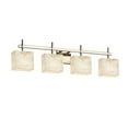 thumbnail image 1 of Justice Design Group Alr-8414-55 Alabaster Rocks 32.5" Union 4 Light Vanity Light - Nickel, 1 of 2