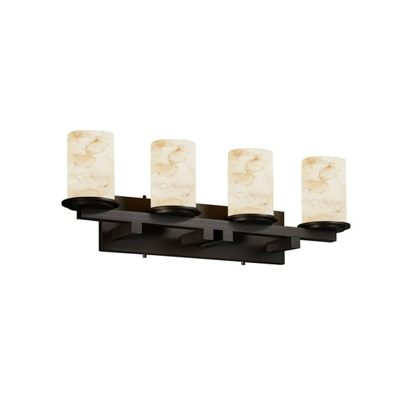 Justice Design Group Alr-8774-10 Alabaster Rocks 4 Light Vanity Light - Bronze