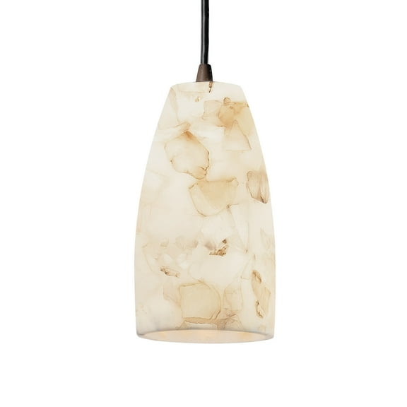 Justice Design Group Alr-8816-28-Bkcd Alabaster Rocks! 5" 1 Light Stone Mini Pendant -
