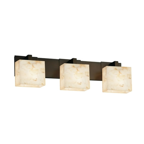 Justice Design Group Alr-8923-55 Alabaster Rocks 27" Modular 3 Light Vanity Light - Bronze