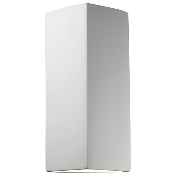 Justice Design Group Cer-5145 Two Light 13.25" Ada Peaked Rectangle Interior Wall Sconce