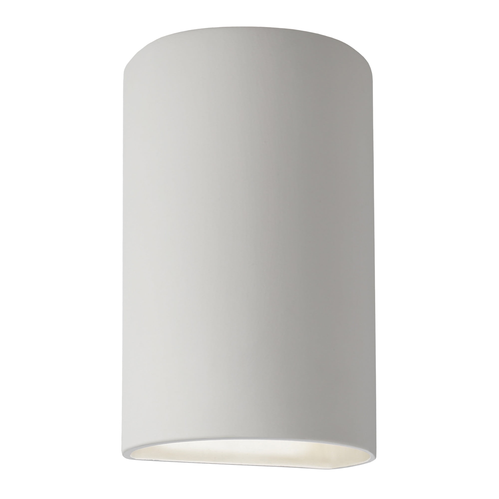 Elegant Gold and White Direct Wired Cylinder Sconce