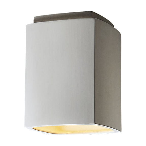 Justice Design Group Cer-6110 1 Light 8.5" Interior Rectangle Flush-Mount Fixture Rated