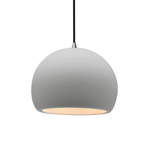 Justice Design Group Cer-6533-Bis-Bkcd Radiance 10" Wide Pendant - Nickel