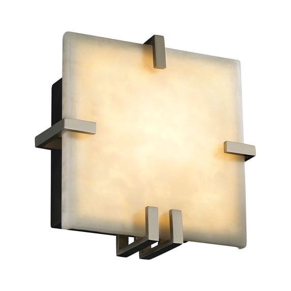 Justice Design Group Cld-5550 Clouds 8.5" Ada Compliant Wall Sconce - Nickel