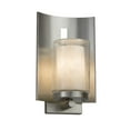thumbnail image 1 of Justice Design Group Cld-7591W-10 Clouds 1 Light 12-3/4" High Outdoor Wall Sconce - Nickel, 1 of 2