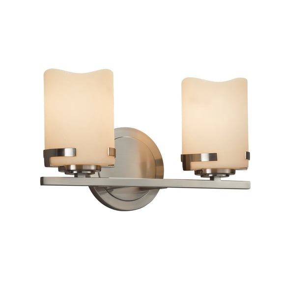 Justice Design Group Cndl-8452-14-Crem Candlearia 2 Light 13-3/4" Wide Bathroom Vanity