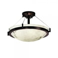 thumbnail image 1 of Justice Design Group FAL-9681-35-DBRZ Alabaster Stone / Glass Semi-Flush Ceiling Fixture from the LumenAria Collection, Dark Bronze, 1 of 2
