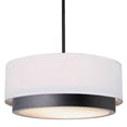 thumbnail image 1 of Justice Design Group Fab-4475-Whte Tate 16" Wide Led Pendant - Black, 1 of 3