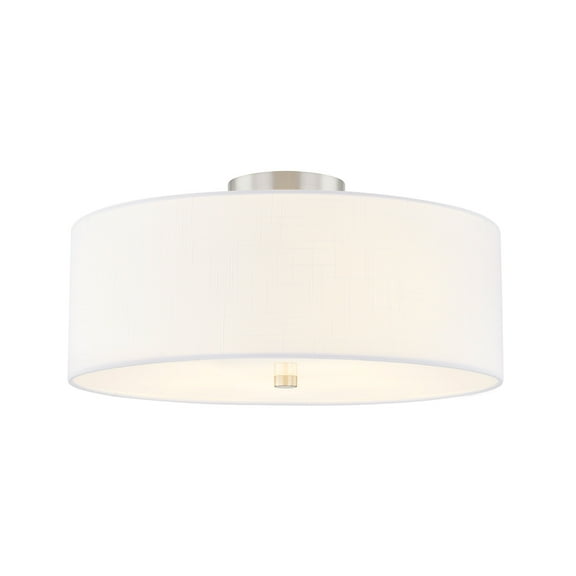 Justice Design Group Fab-9761 Classic 4 Light 18" Wide Semi-Flush Drum Ceiling Fixture -