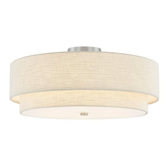 Justice Design Group Fab-9775 Classic 5 Light 22" Wide Semi-Flush Drum Ceiling Fixture -