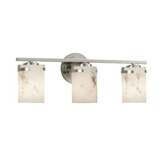Justice Design Group Fal-8453-10 Atlas 3 Light 22-3/4" Wide Bathroom Vanity Light - Nickel