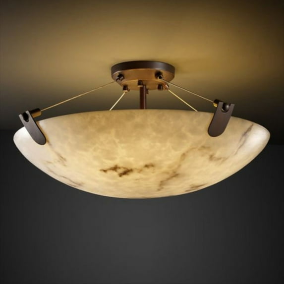 Justice Design Group Fal-9612-35 Lumenaria 6 Light 27" Wide Semi-Flush Bowl Ceiling