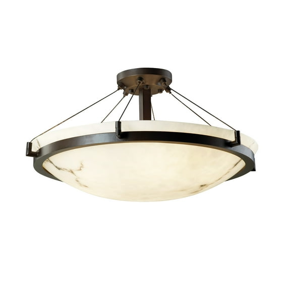 Justice Design Group Fal-9682-35 Lumenaria 24" Round Bowl Semi Flush Mount Ceiling Fixture