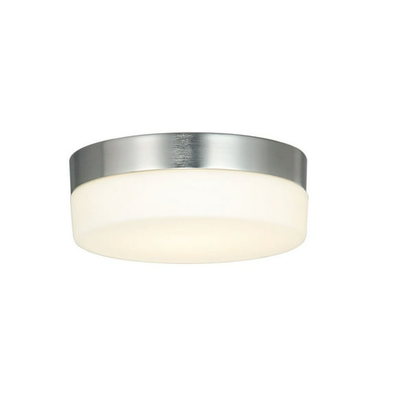 Justice Design Group Fsn-4131-Opal Fusion 7" Wide Led Flush Mount Ceiling Fixture - Nickel