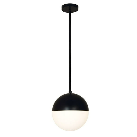 Justice Design Group Fsn-4151-Opal Fusion 10" Wide Mini Pendant - Black