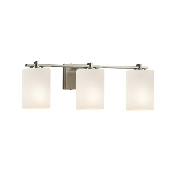 Justice Design Group Fsn-8443-10-Opal Fusion 3 Light 24" Wide Bathroom Vanity Light -