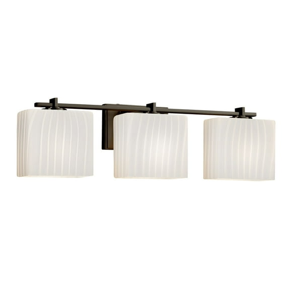 Justice Design Group Fsn-8443-55-Rbon Fusion 3 Light 26" Wide Bathroom Vanity Light -