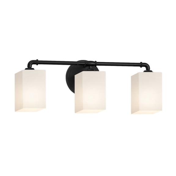 Justice Design Group Fsn-8463-15-Opal Fusion 3 Light 24" Wide Bathroom Vanity Light -