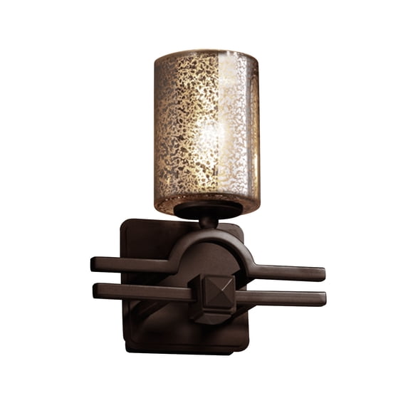 Justice Design Group Fsn-8501-10-Mror Fusion 9" Argyle 1 Light Wall Sconce - Bronze