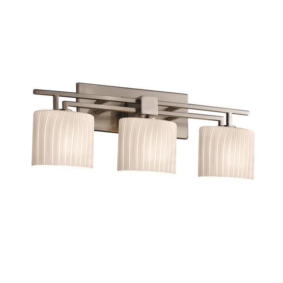 Justice Design Group Fsn-8703-30-Rbon Fusion 26.5" Aero 3 Light Bathroom Vanity Light -
