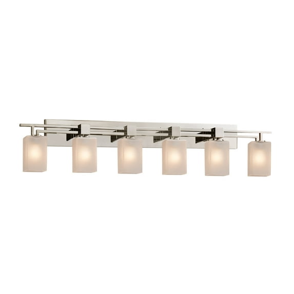 Justice Design Group Fsn-8706-15-Frcr Fusion 6 Light 56" Wide Bathroom Vanity Light -