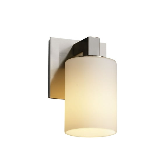 Justice Design Group Fsn-8921-10-Opal Fusion 4.75" Modular 1 Light Wall Sconce - Nickel