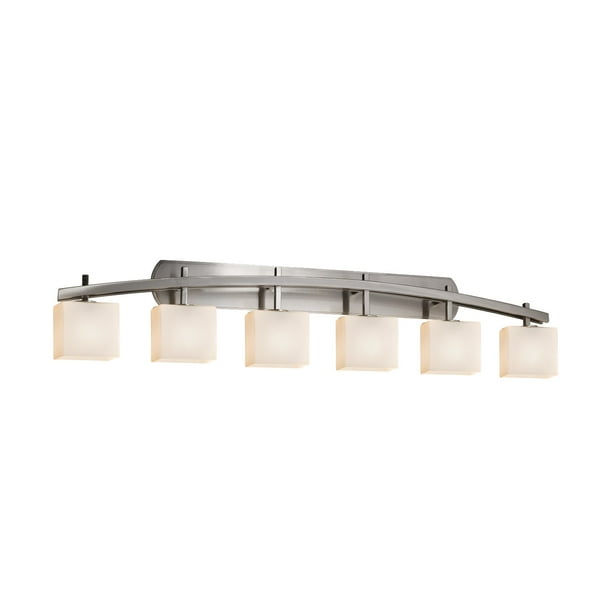 Justice Design Group Fsn-8596-55-Opal Fusion 56" Archway 6 Light Vanity ...