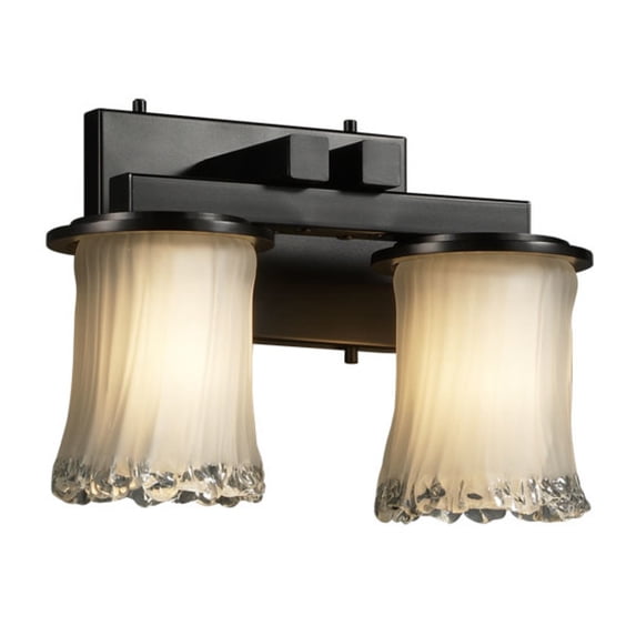 Justice Design Group Gla-8772-16-Wtfr Veneto Luce 4.5" Cylinder Bathroom Vanity Light -