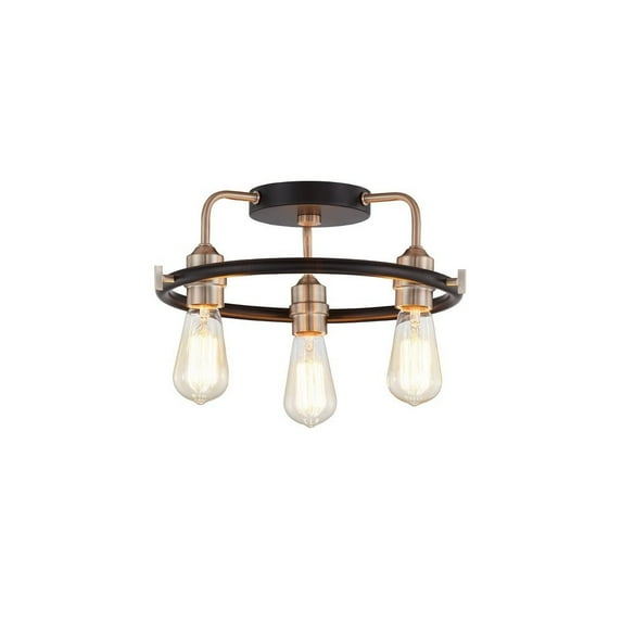 Justice Design Group Nsh-4310 Volta 3 Light 17" Wide Outdoor Semi-Flush Ceiling Fixture -