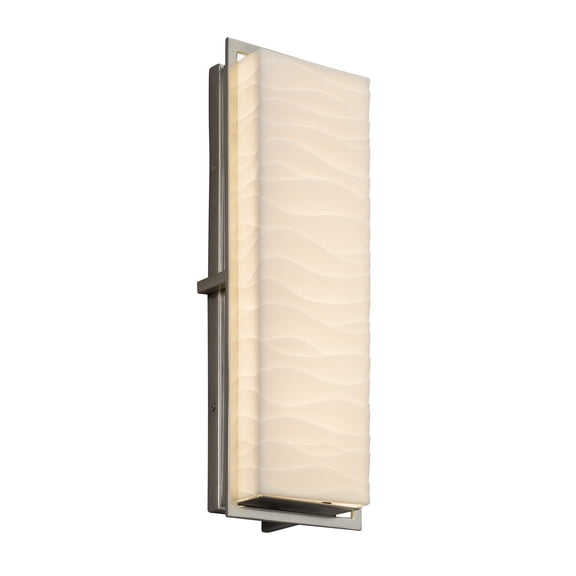 Justice Design Group Pna-7564W-Wave Porcelina 1 Light 18" High Integrated 3000K Led