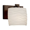 thumbnail image 1 of Justice Design Group Por-8447-30-Wave Limoges 1 Light 6-3/4" High Wall Sconce - Bronze, 1 of 1