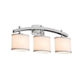 thumbnail image 1 of Justice Design Group Fab-8593-30-Crem Textile 25.5" Archway 3 Light Vanity Light - Nickel, 1 of 2