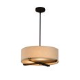 thumbnail image 1 of Justice Design Group Fab-9521-Crem Textile 18" Wide Crossbar 3 Light Drum Pendant - Bronze, 1 of 1
