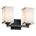 thumbnail image 1 of Justice Design Group Fab-8432-15-Whte Textile 13" Regency 2 Light Vanity Light - Black, 1 of 2