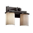 thumbnail image 1 of Justice Design POR-8772-10-PLET-NCKL Limoges Dakota - 2 Light Straight-Bar Bath Bar with Pleats Flat Rim Cylinder Shade Brushed Nickel Incandescent Polished Chrome Finish, 1 of 1