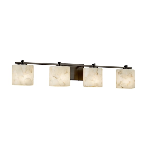 Justice Designs Alabaster Rocks Era 4-LT Bath Bar - Dark Bronze - ALR-8444-30-DBRZ