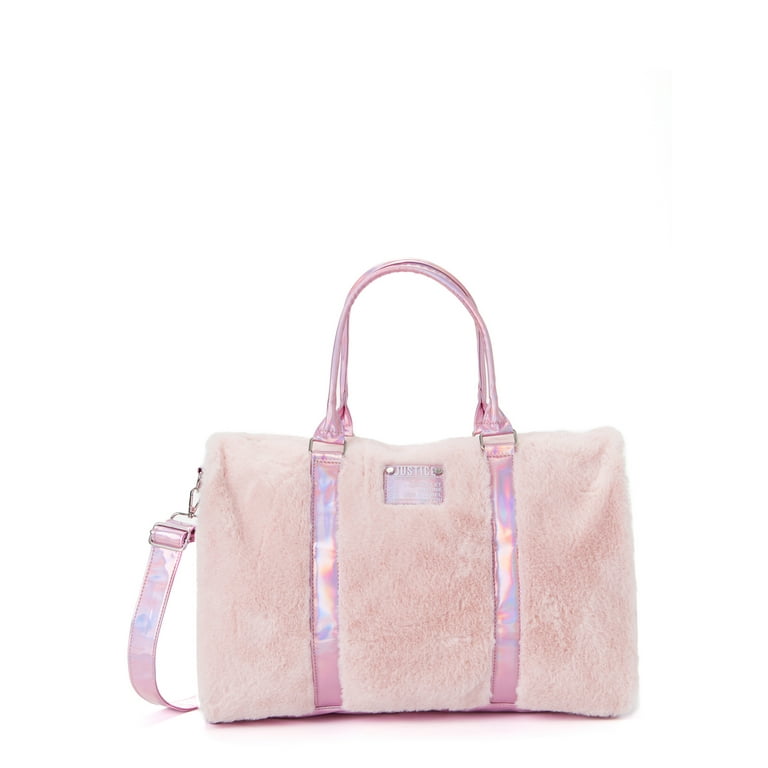 Justice Girls Weekender Duffel Handbag Pink Sparkle, Girl's, Size: One Size