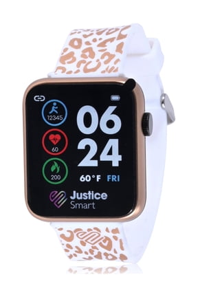 Female Tween Smart Watch with Leopard Silicone Strap (JSE4210WM)