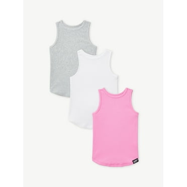 Justice Girl's 3pk High Neck Rib Tank, Sizes XS-XL & Plus