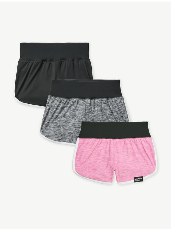 Justice Girl's Active 3pk Wide Waistband Short, Sizes XS-XL & Plus