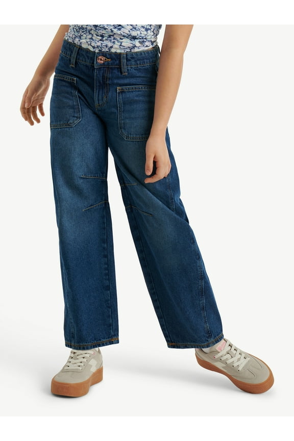 Girl's Barrel Jean, Sizes 6-18, Slim & Plus