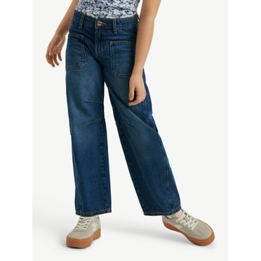 Justice Girl's Barrel Jean, Sizes 6-18, Slim & Plus
