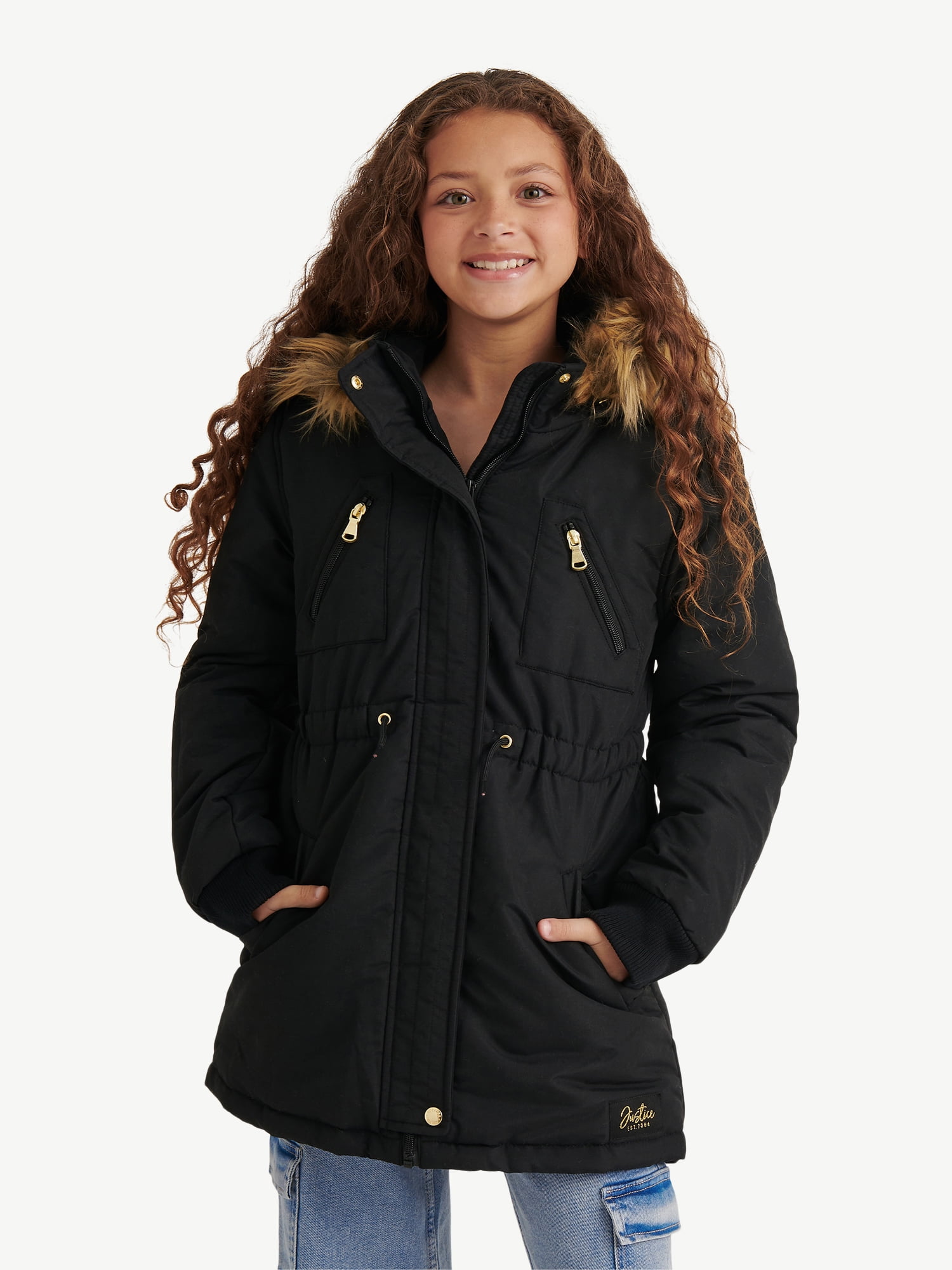 Justice Girl's Canvas Parka, Sizes XS - XL