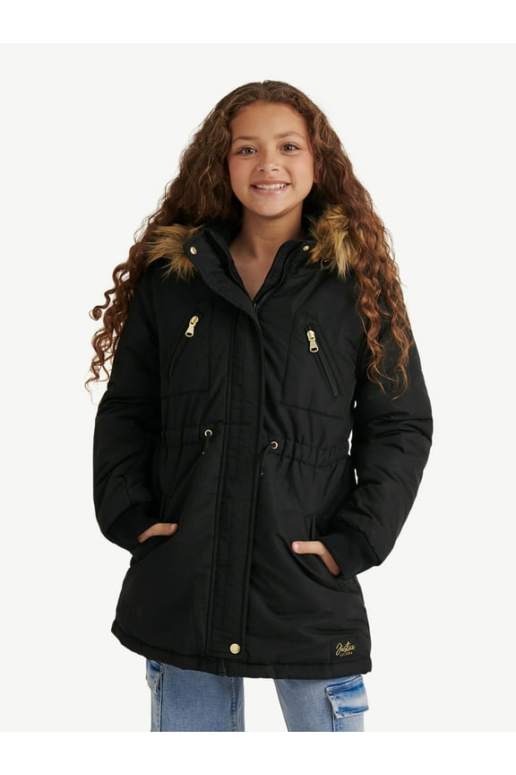 Girl's Canvas Parka, Sizes XS - XL