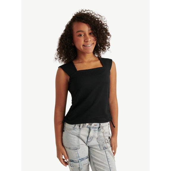 Justice Girl's Cap Sleeve Cinch Tee, Sizes XS - XLP