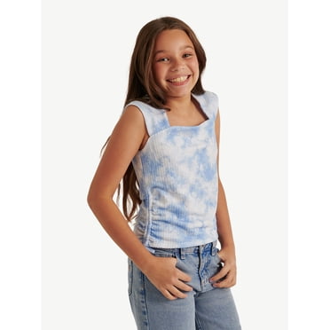 Justice Girl's Cap Sleeve Cinch Tee, Sizes XS - XLP
