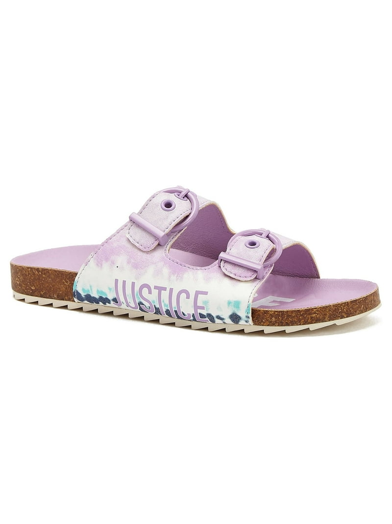 Justice Girl's Footbed Sandal, Sizes 13-6 - Walmart.com